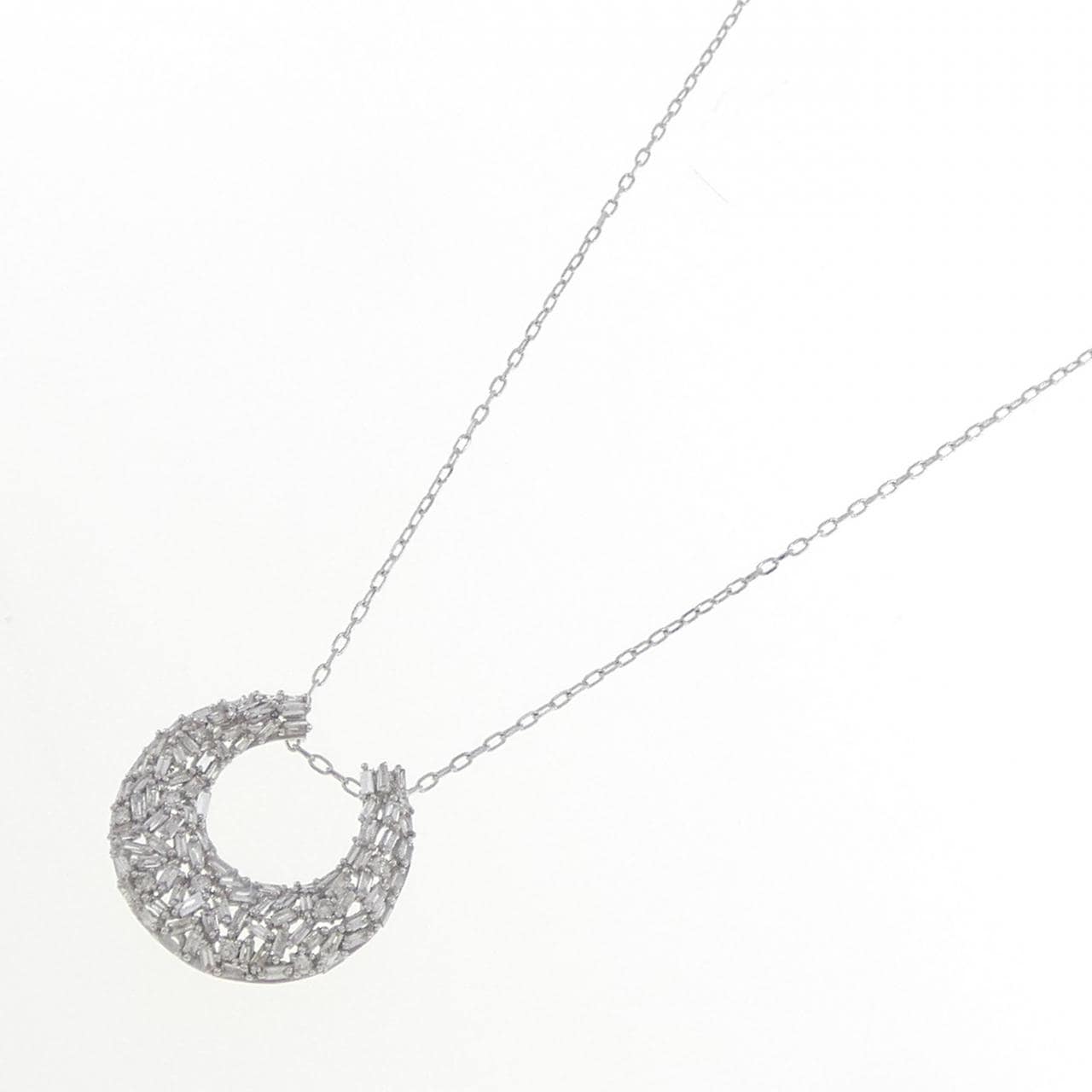 K18WG ダイヤモンド ネックレス 0.50CT