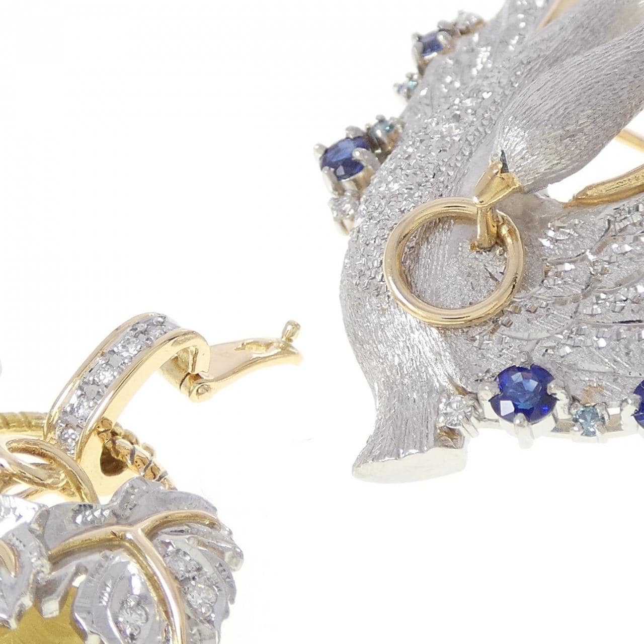 石川暢子 サファイヤ ブローチ 1.84CT