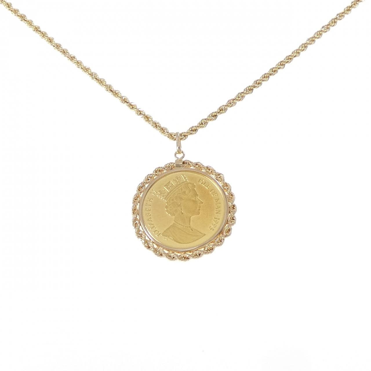 K18YG(枠)/18KTYG コイン ネックレス