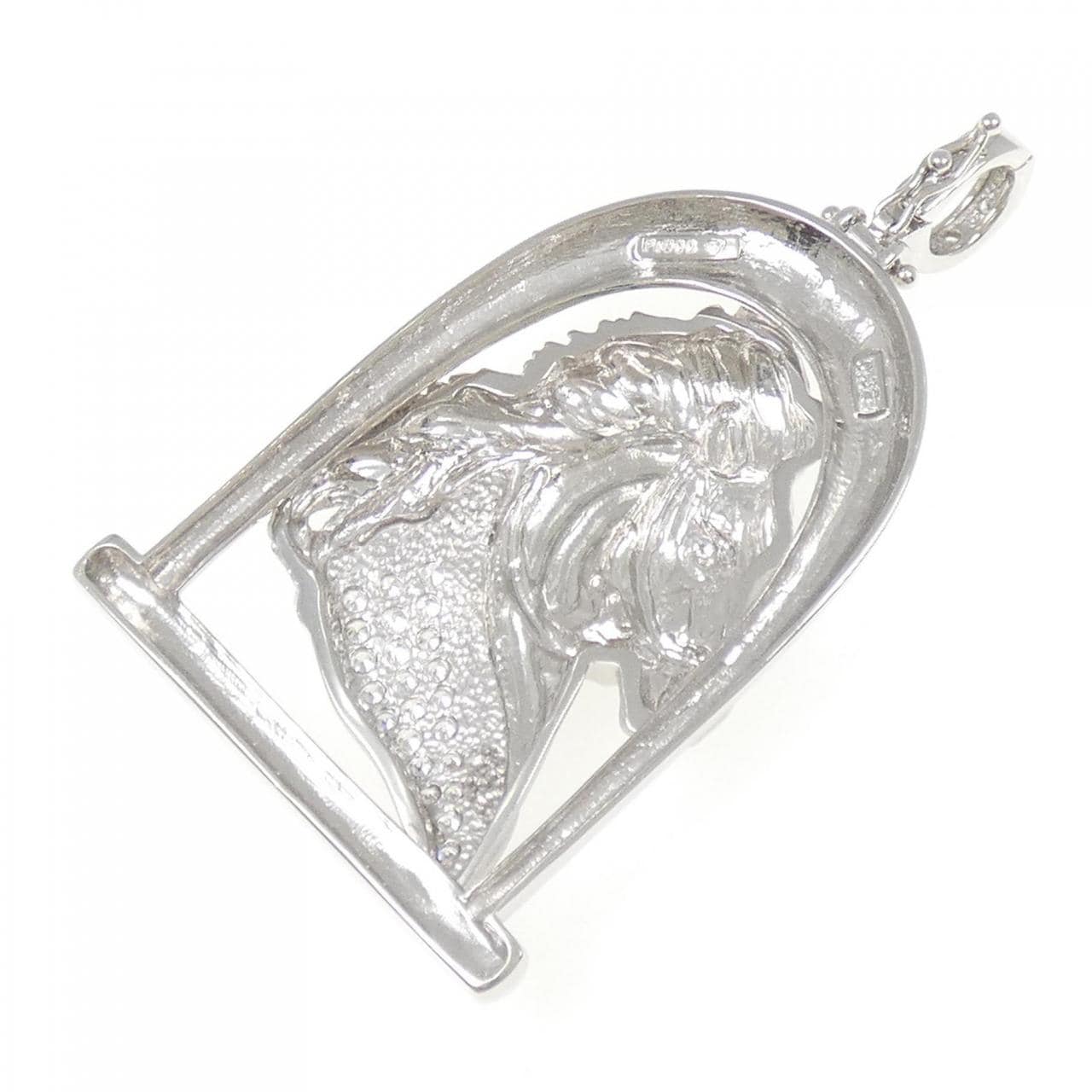 PT900 ホース ダイヤモンド ペンダント 0.32CT