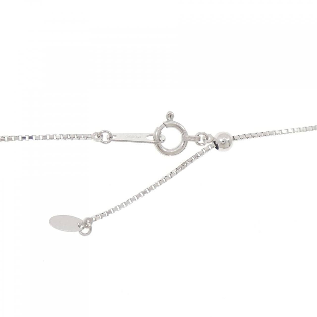 PT900/PT850 フラワー パライバトルマリン ネックレス 0.05CT