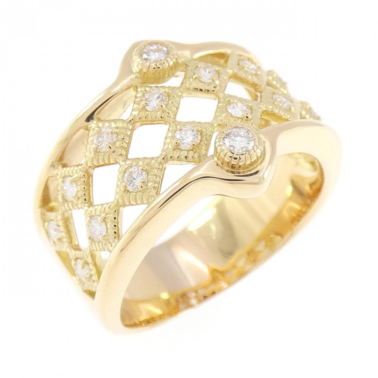 K18YG ダイヤモンド リング 0.39CT