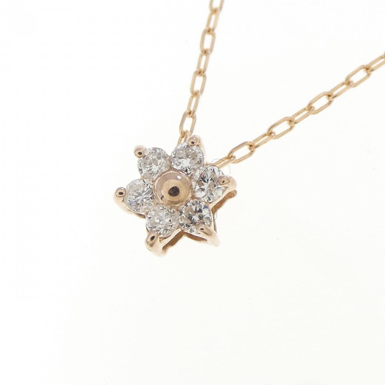 K18PG ダイヤモンド ネックレス 0.1CT