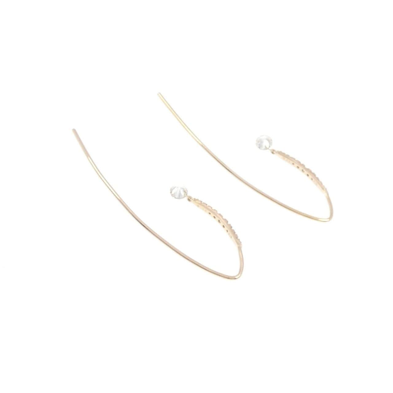 K18PG ダイヤモンド ピアス 0.28CT