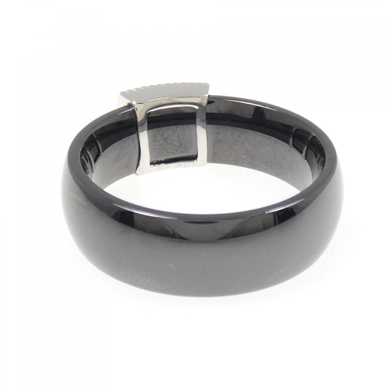 K18WG/セラミック ダイヤモンド リング 0.20CT