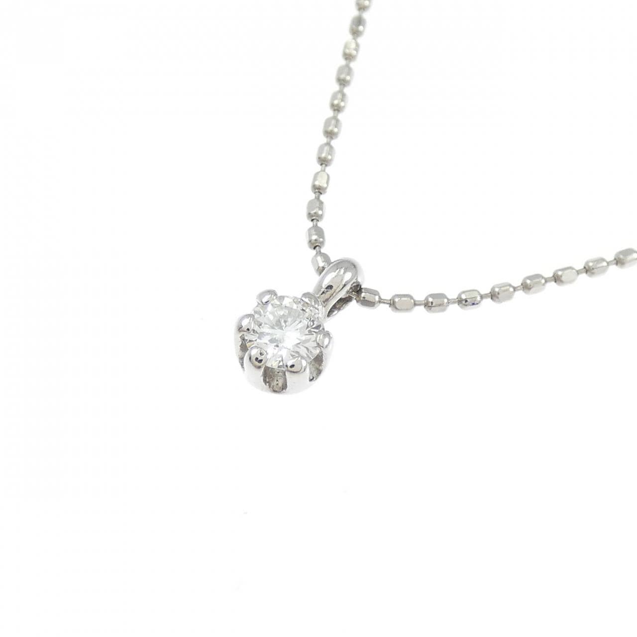PT900/PT850 ソリティア ダイヤモンド ネックレス 0.1CT