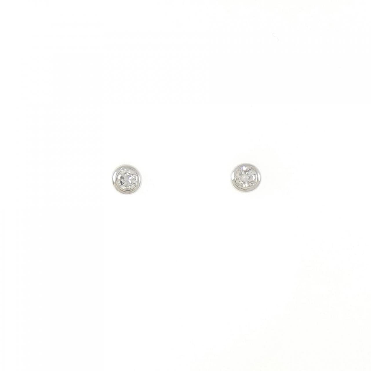 PT850 ソリティア ダイヤモンド ピアス 0.18CT