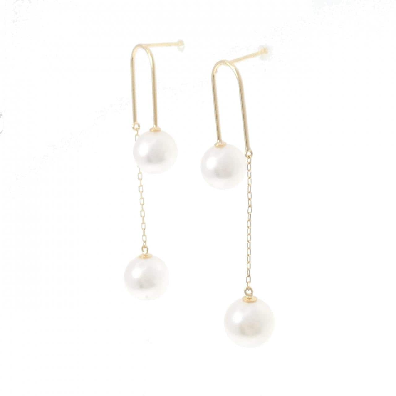 [BRAND NEW] K18YG Akoya pearl earrings