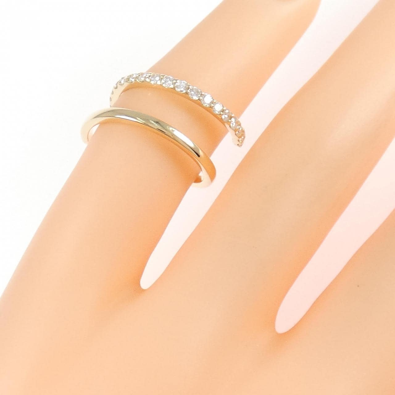 【リメイク】K10YG ダイヤモンド ピンキーリング 0.28CT
