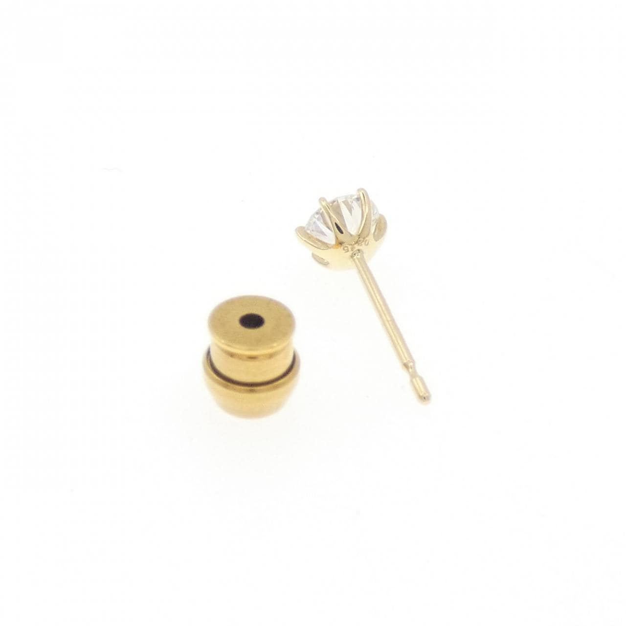 【リメイク】K18YG/ST ダイヤモンド ピアス 0.315CT D VS2 VG 片耳