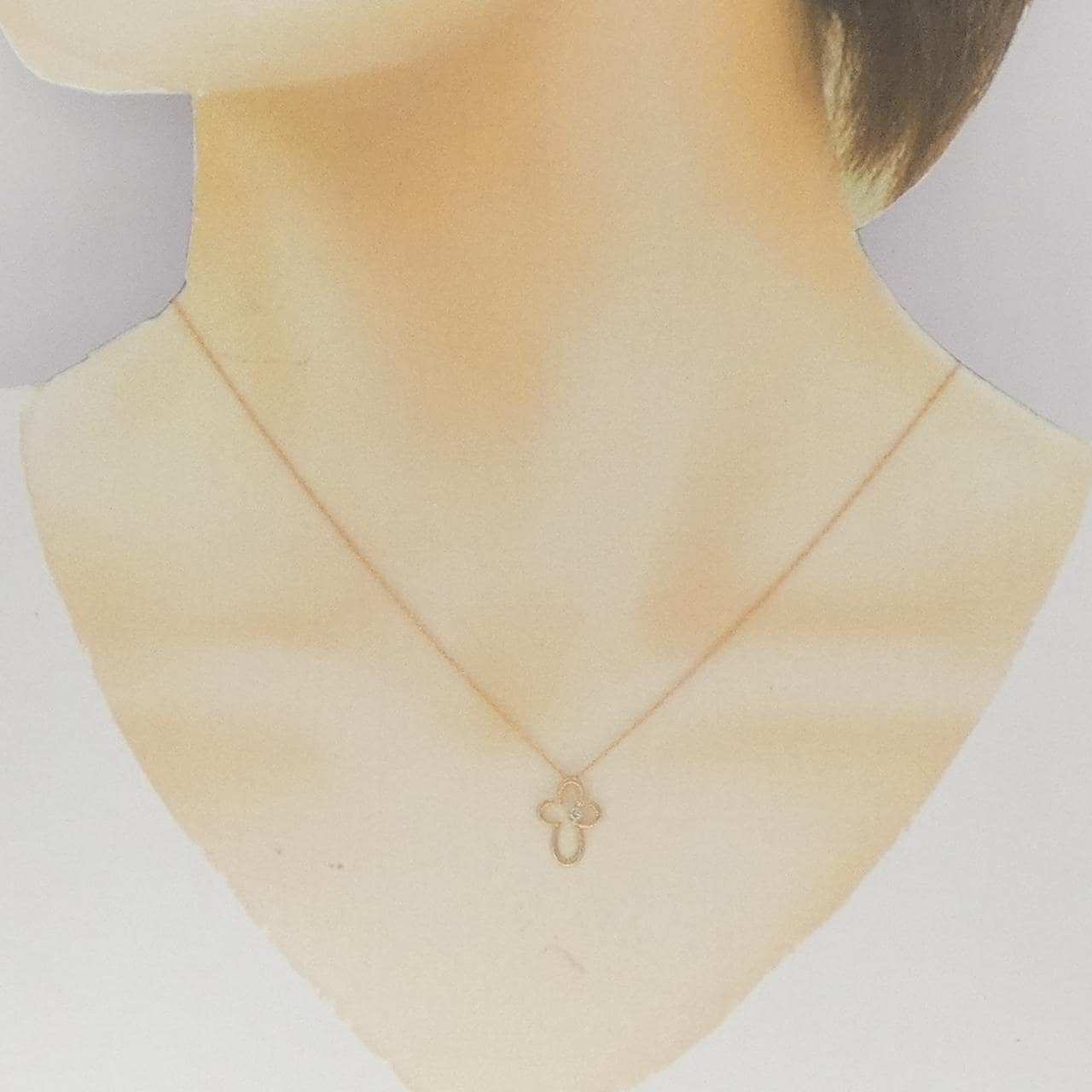 K18PG ダイヤモンド ネックレス 0.03CT