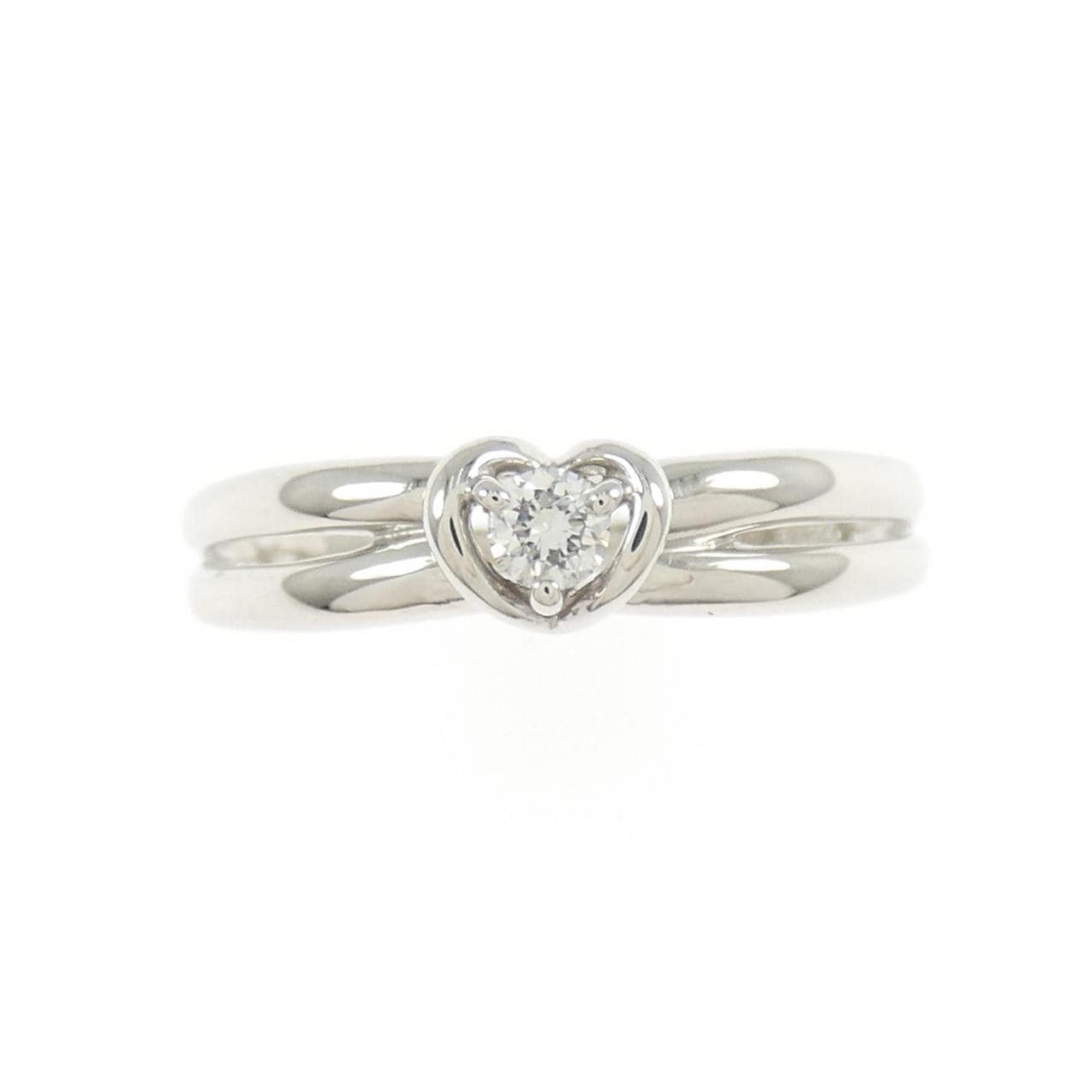 PT900 ハート ダイヤモンド リング 0.07CT