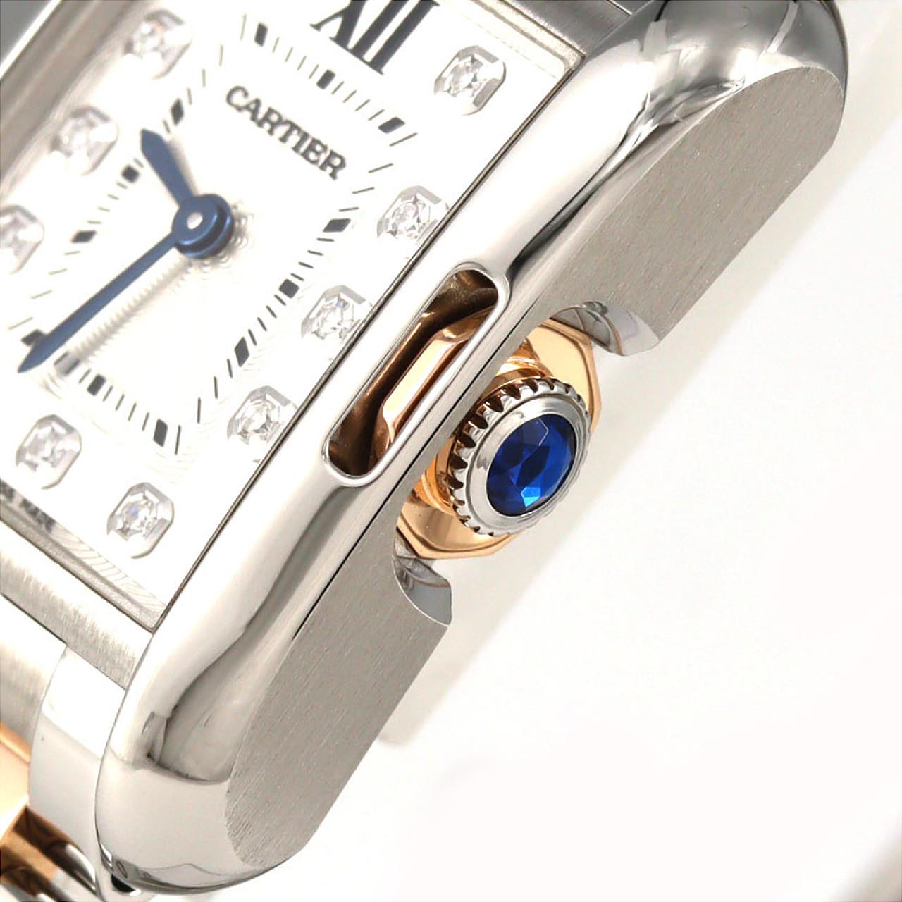 カルティエ タンクアングレーズSM PGコンビ･11P WT100024 SSxPG クォーツ