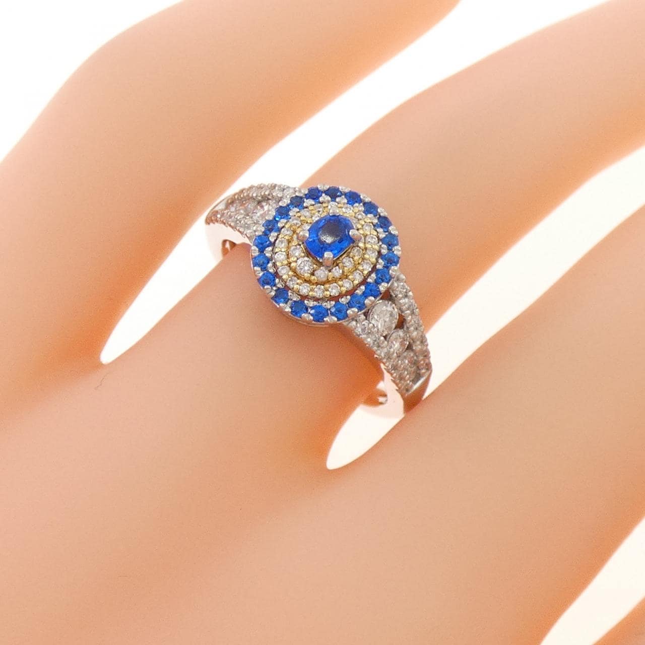 PT950/K18YG アウイナイト リング 0.20CT