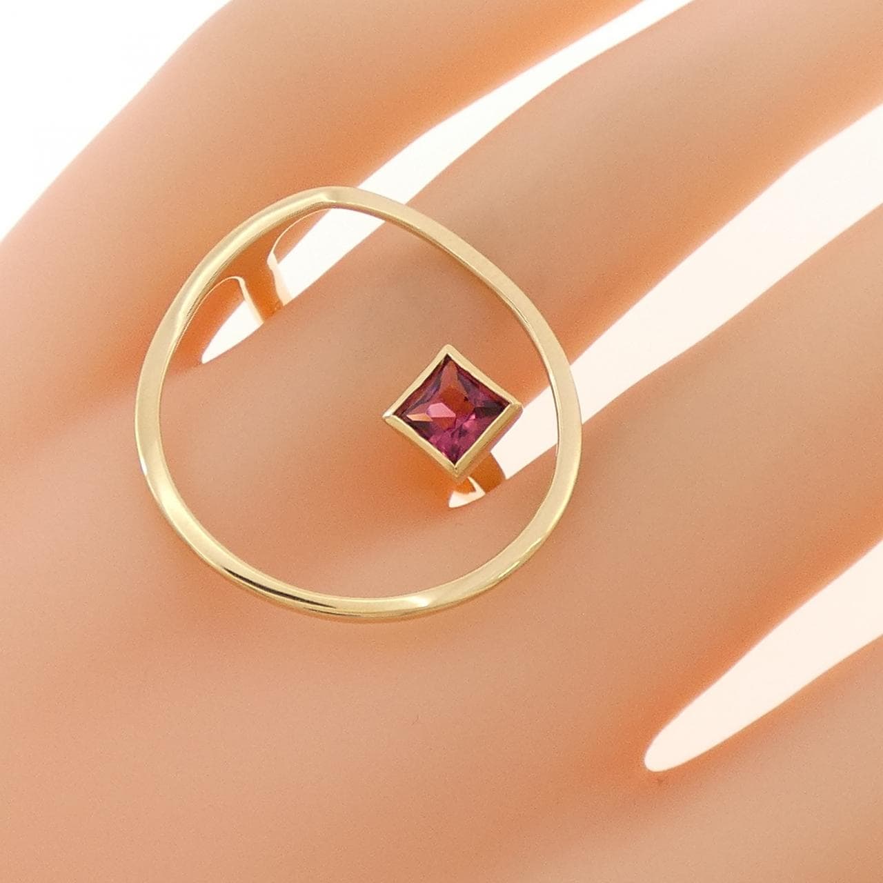 K18YG トルマリン リング 0.47CT