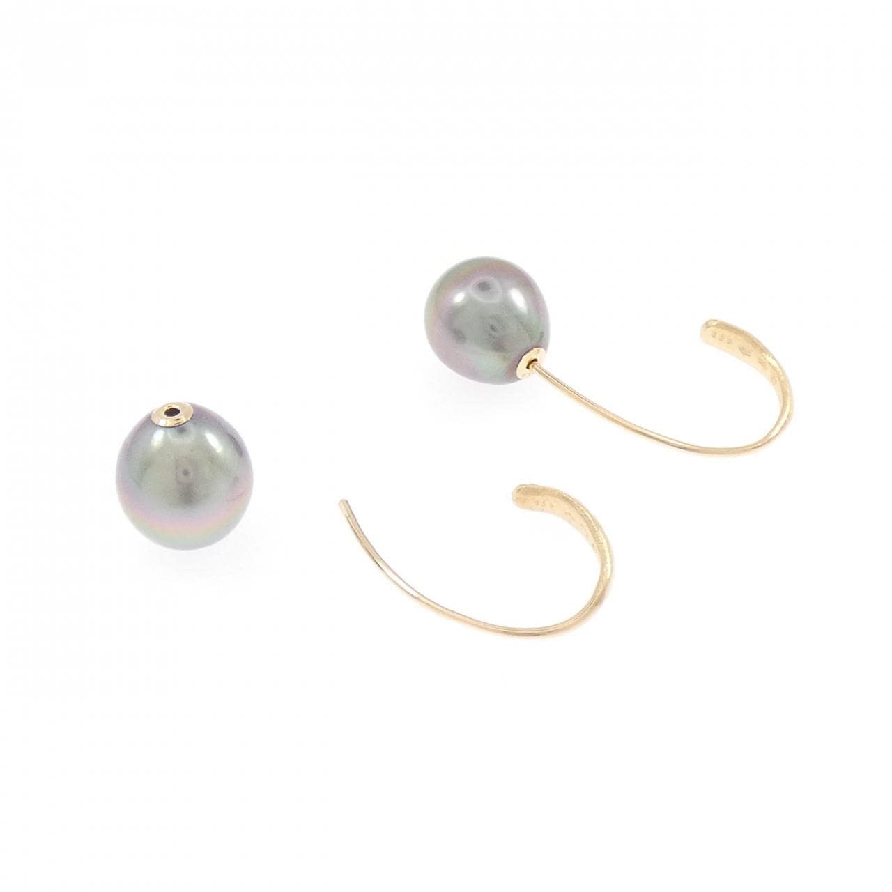 ハム 黒蝶パール ピアス