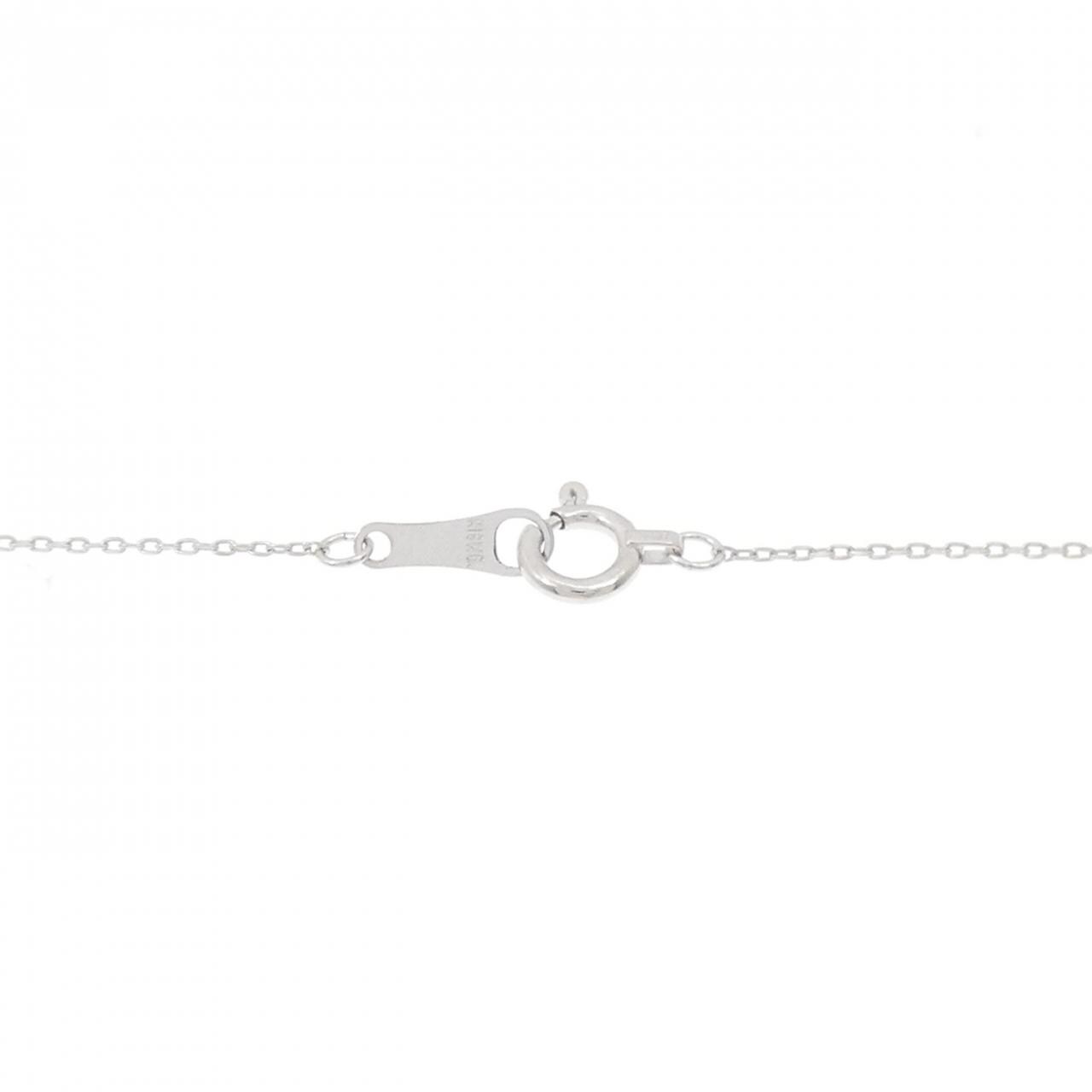 K18WG ハート ダイヤモンド ネックレス 0.06CT