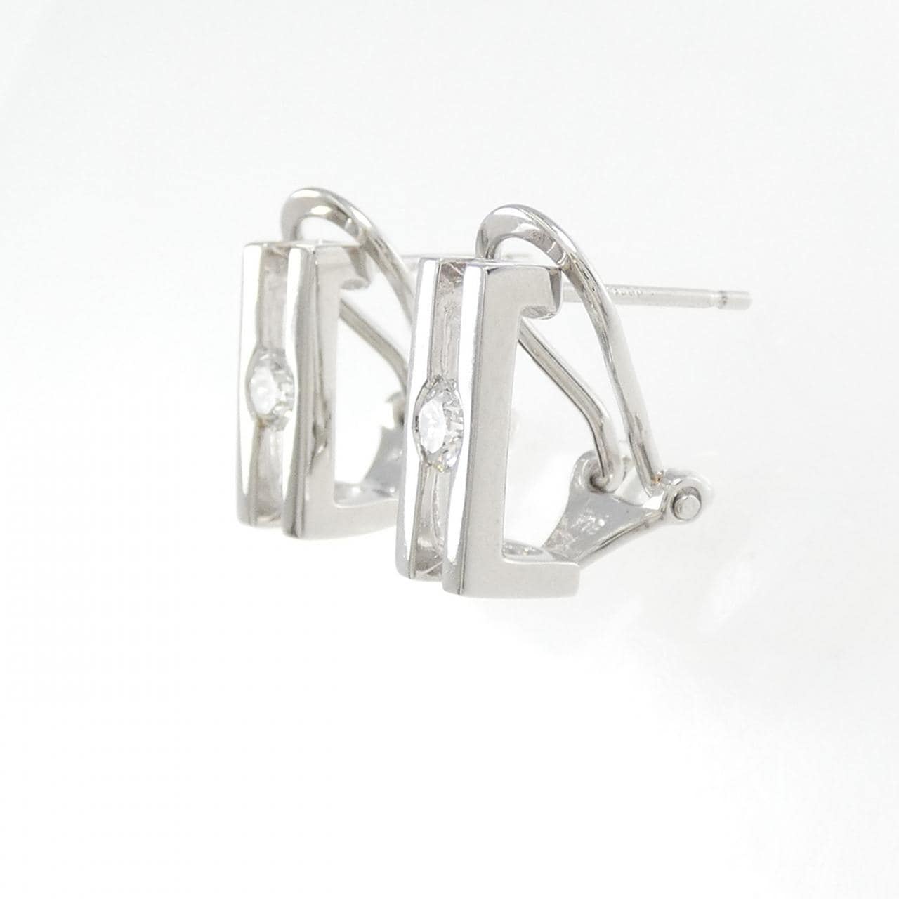 K18WG/PT900/K14WG ダイヤモンド ピアス 0.30CT