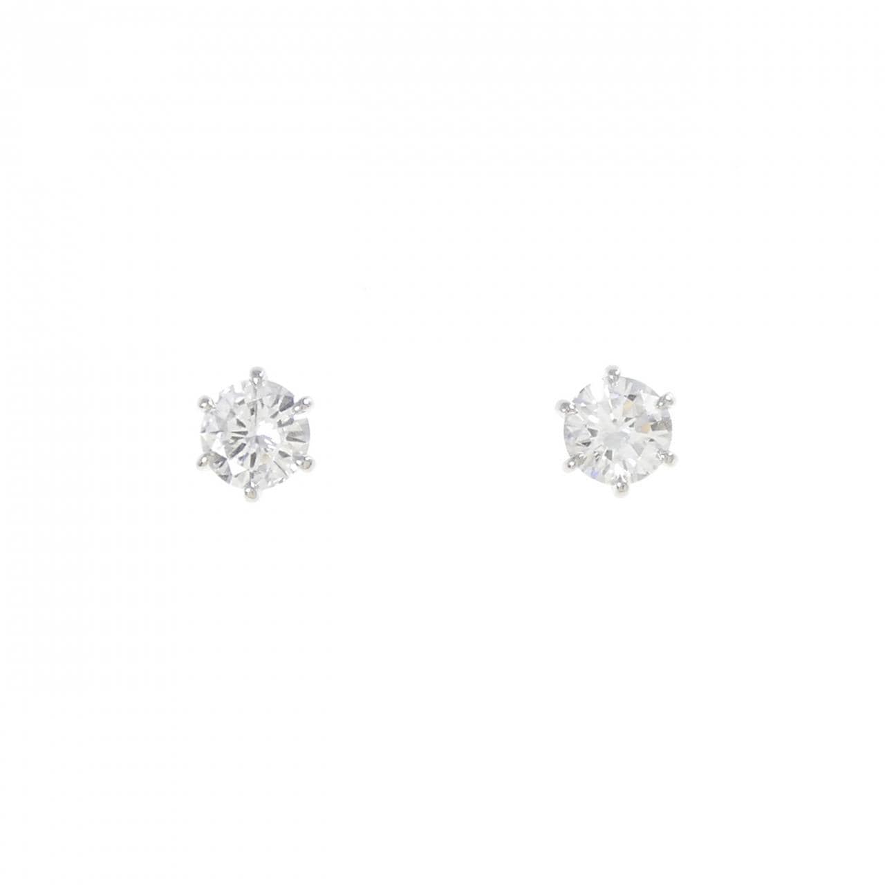 [再加工款] PT900/ST鑽石耳環 0.401CT 0.419CT D SI1 VG-GOOD