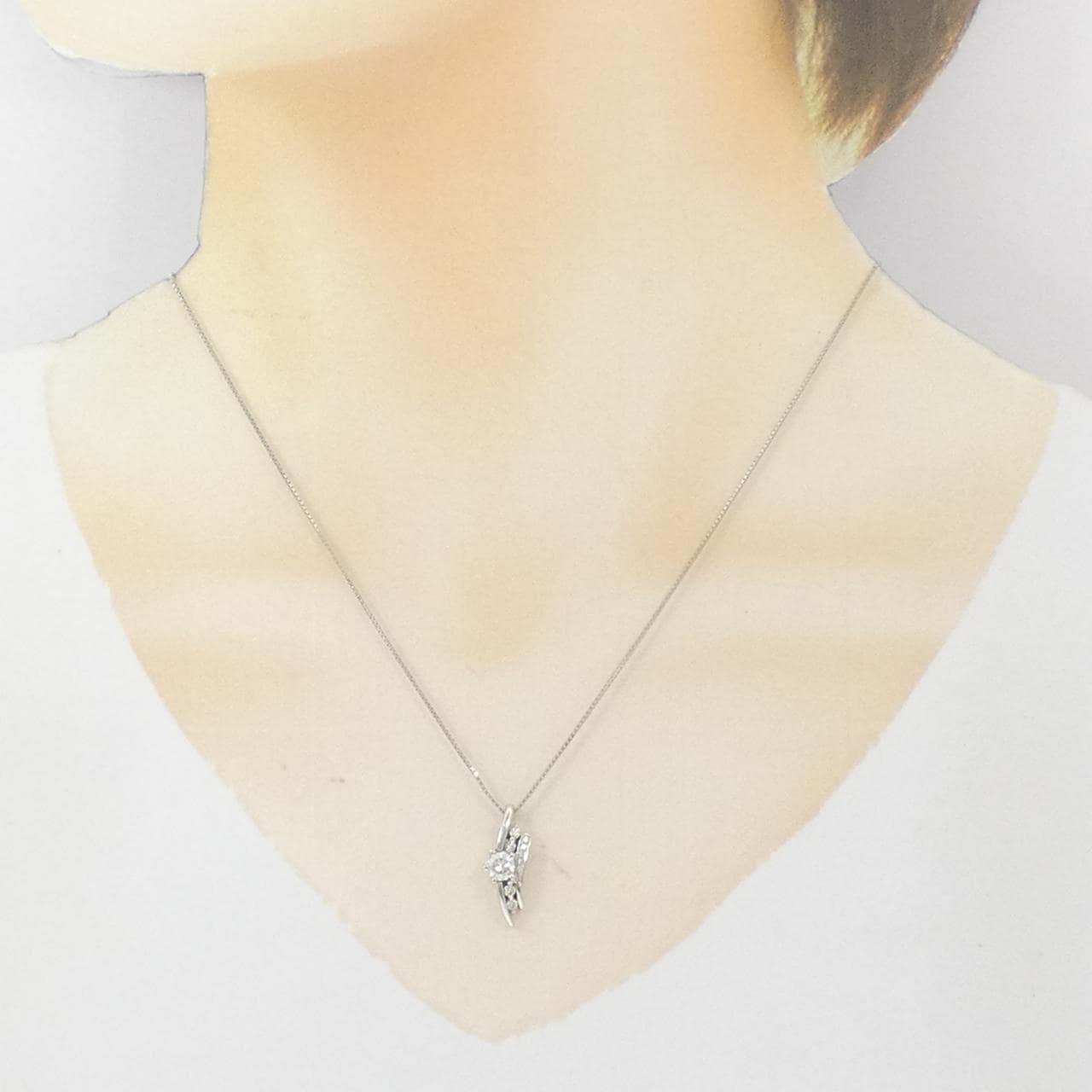 PT900/PT850 ダイヤモンド ネックレス 0.333CT