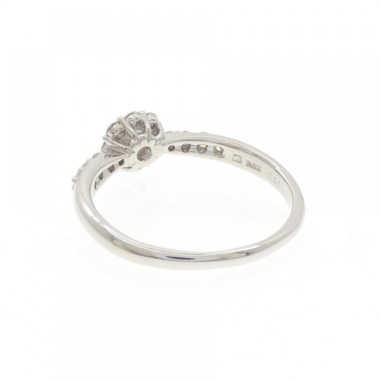 PT900 フラワー ダイヤモンド リング 0.51CT