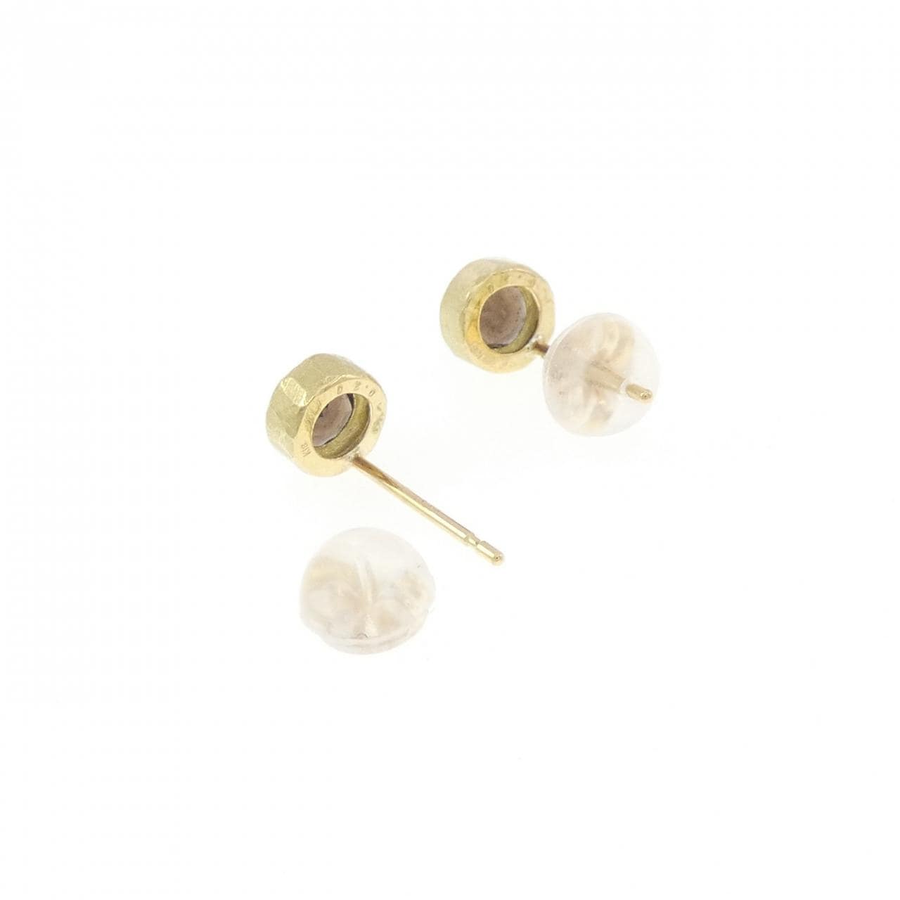 K18YG スモーキークオーツ ピアス 0.40CT