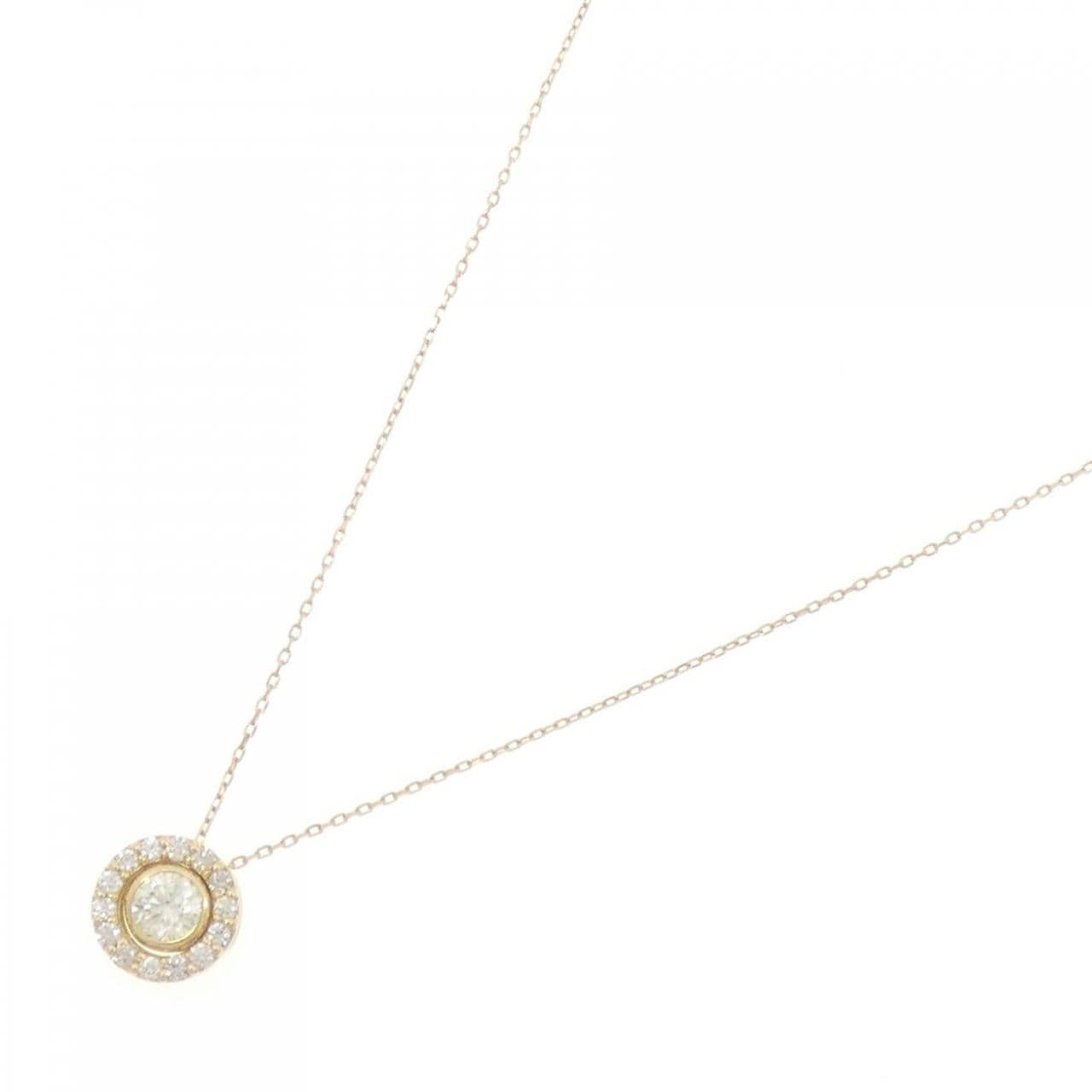 K18YG 2WAY ダイヤモンド ネックレス 0.221CT