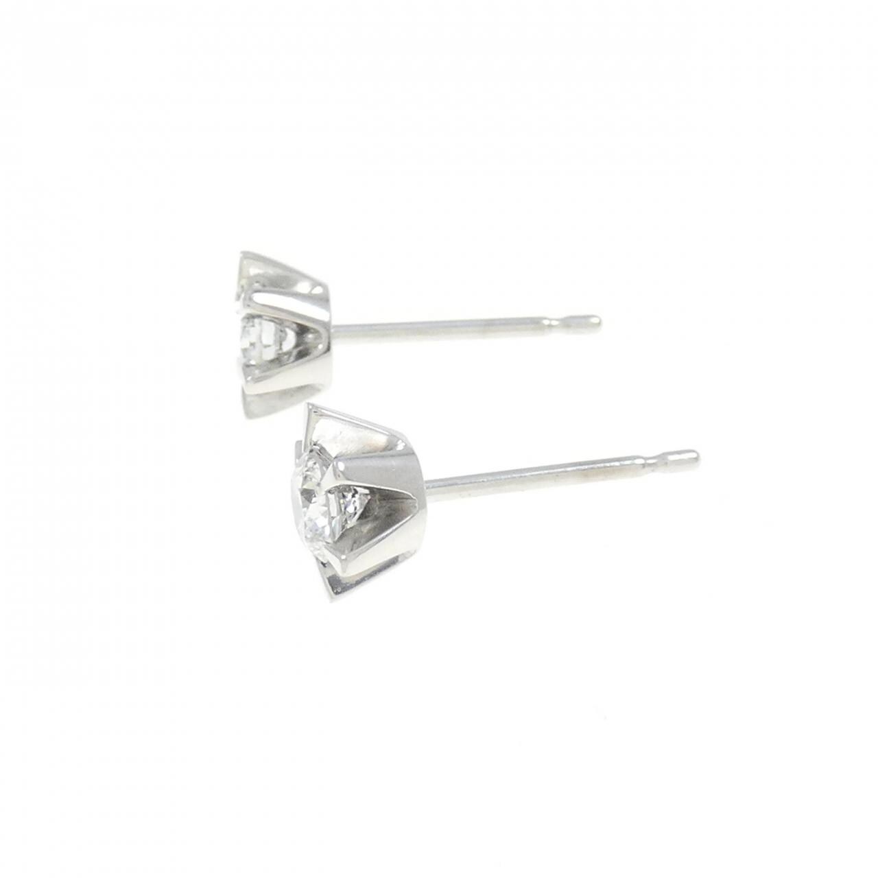 PT900 ソリティア ダイヤモンド ピアス 0.60CT