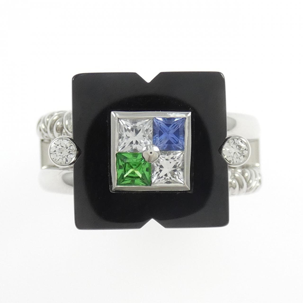 750WG カラーストーン リング