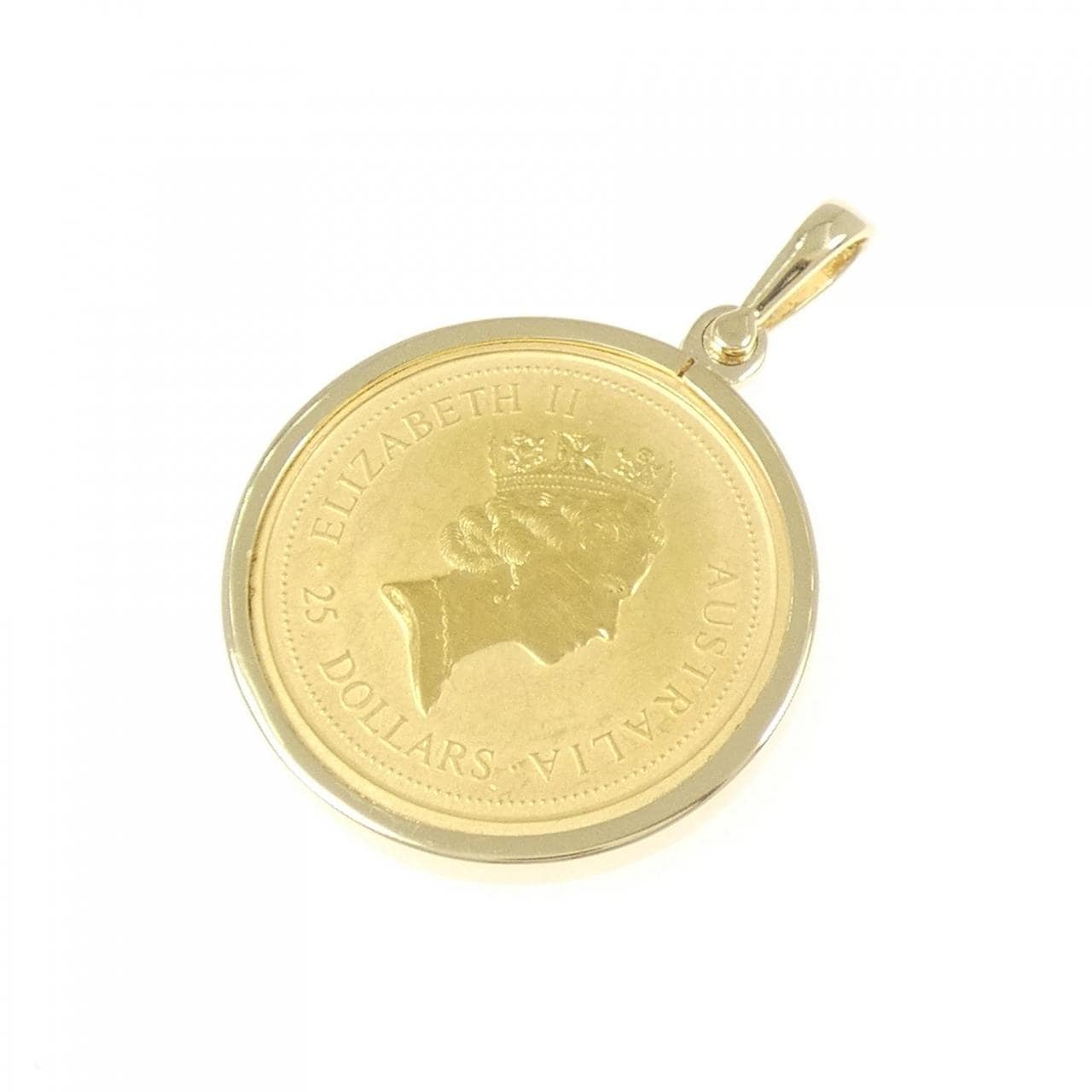 K18YG(枠) コイン ペンダント