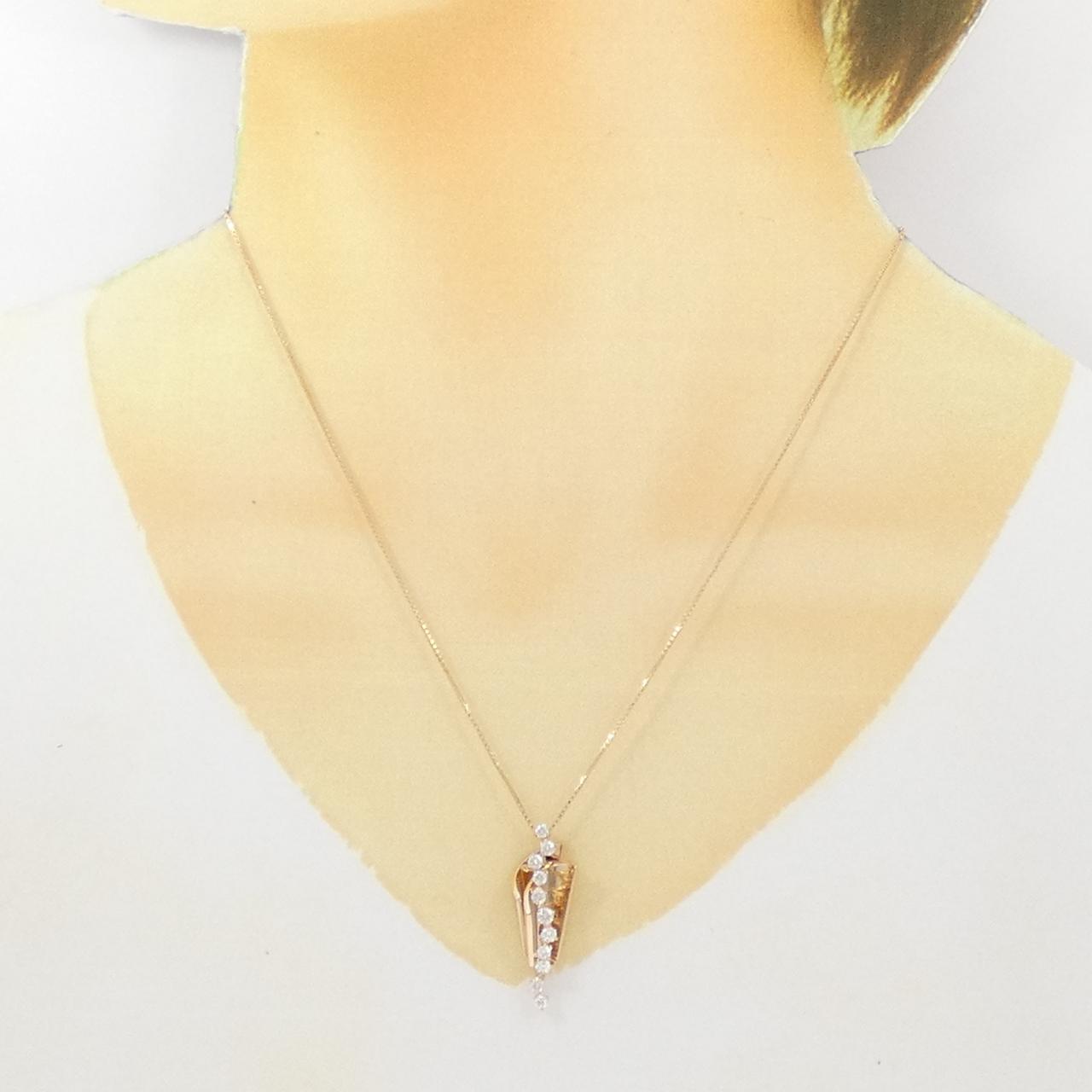 K18PG ダイヤモンド ネックレス 0.60CT