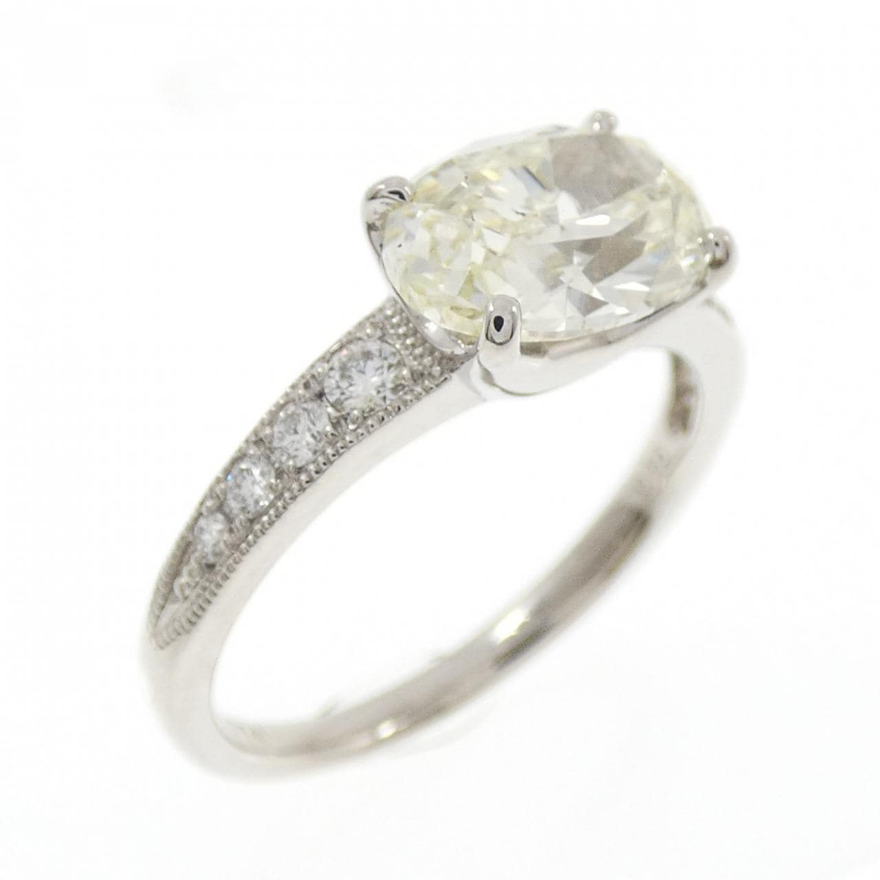 [Remake] PT900 Diamond Ring 2.014CT M SI2 Oval Cut