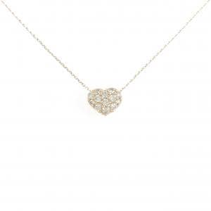K18PG ハート ダイヤモンド ネックレス 0.30CT