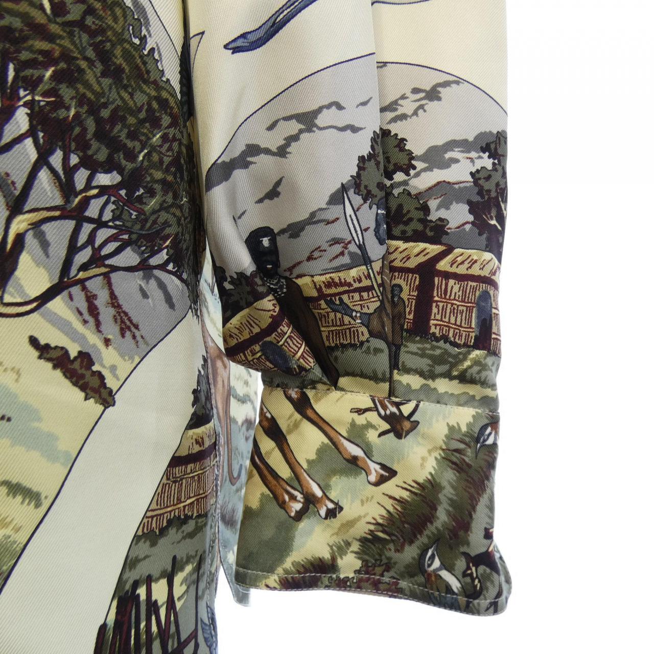 【ヴィンテージ】エルメス HERMES TANZANIA ツイルレーヌ. シャツ