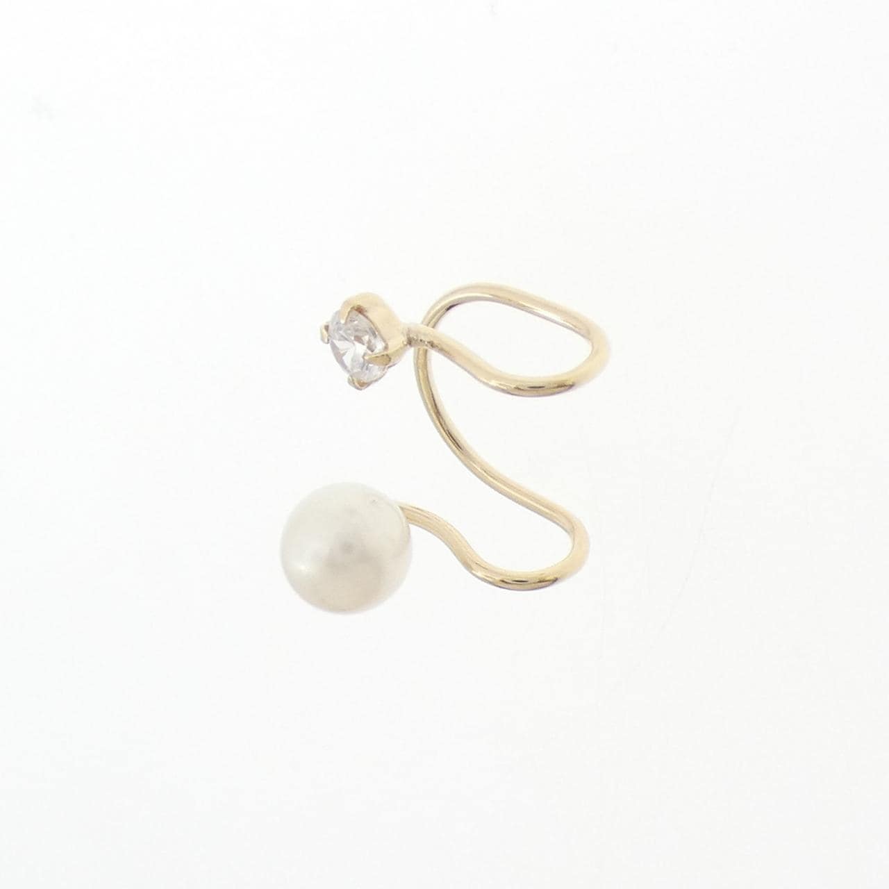 K10WG 淡水パール イヤーカフ 5.3mm 片耳