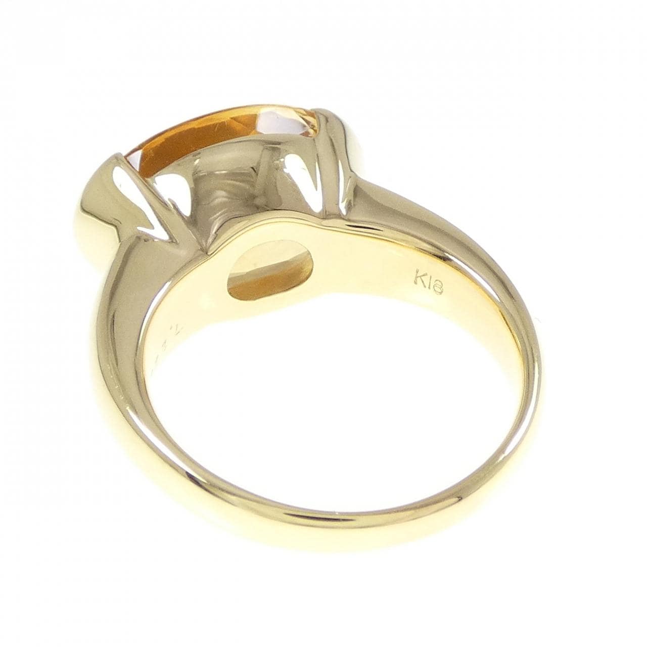 K18YG シトリン リング 7.226CT