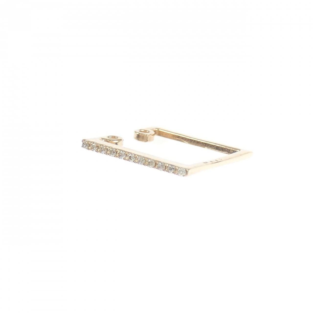 K18PG ダイヤモンド イヤーカフ 0.05CT 片耳