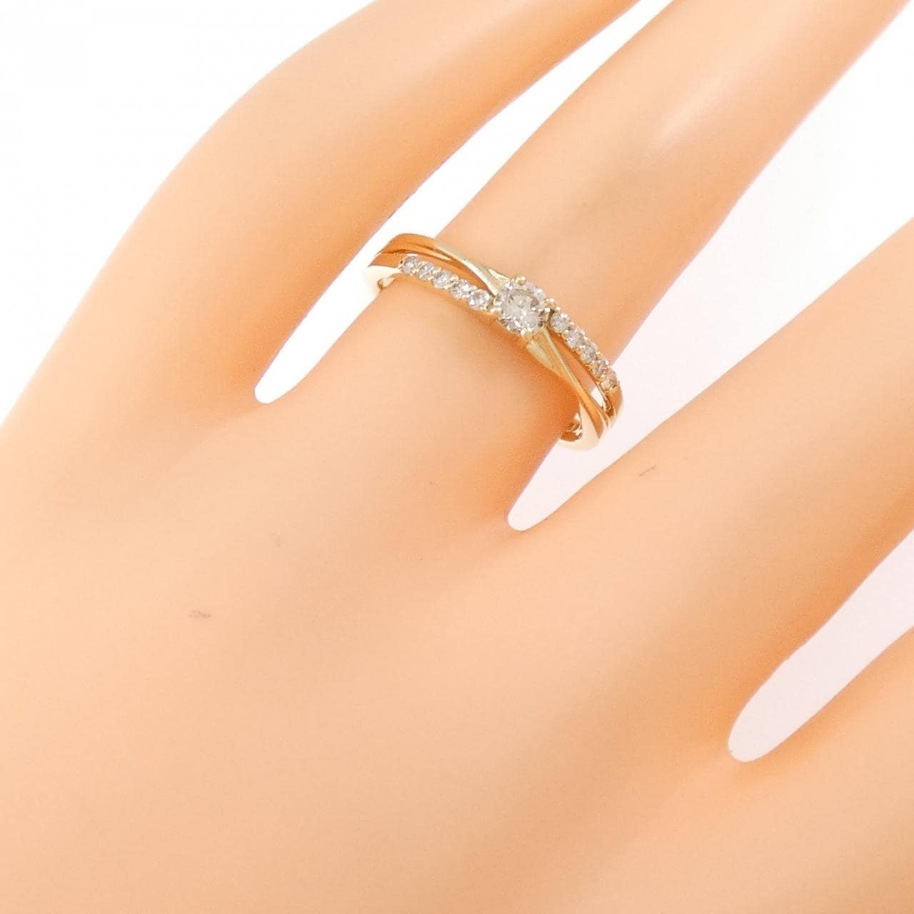 K18YG ダイヤモンド リング 0.16CT