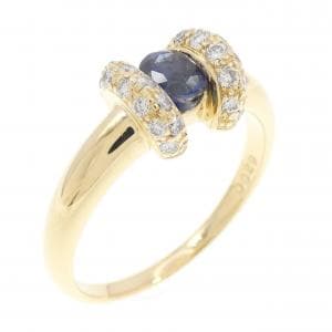 750YG サファイヤ リング 0.50CT