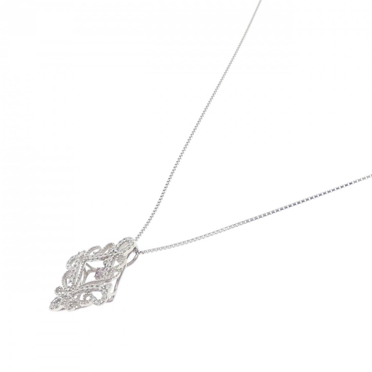 PT900/PT850 ピンクダイヤモンド ネックレス 0.20CT