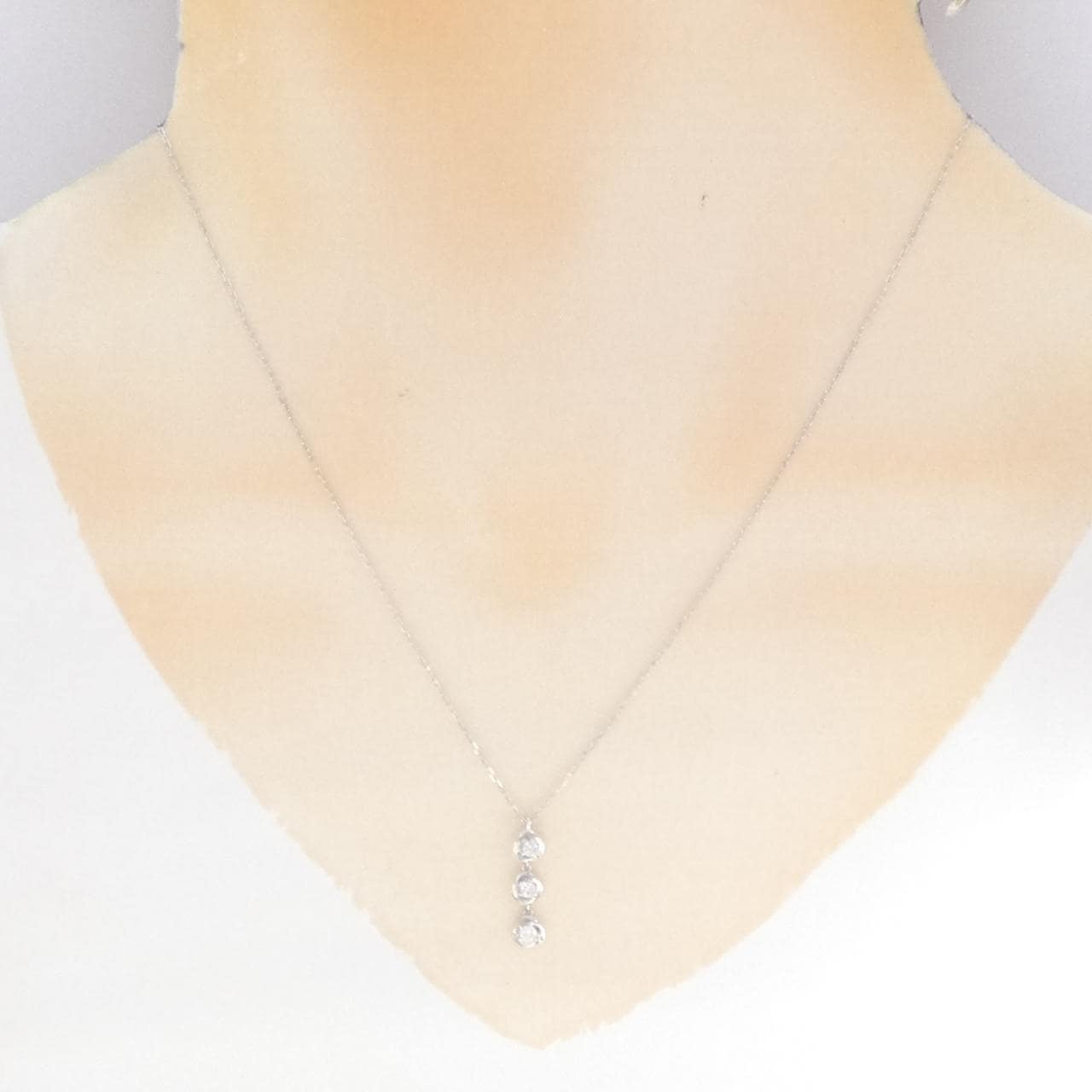 K10WG ダイヤモンド ネックレス 0.14CT