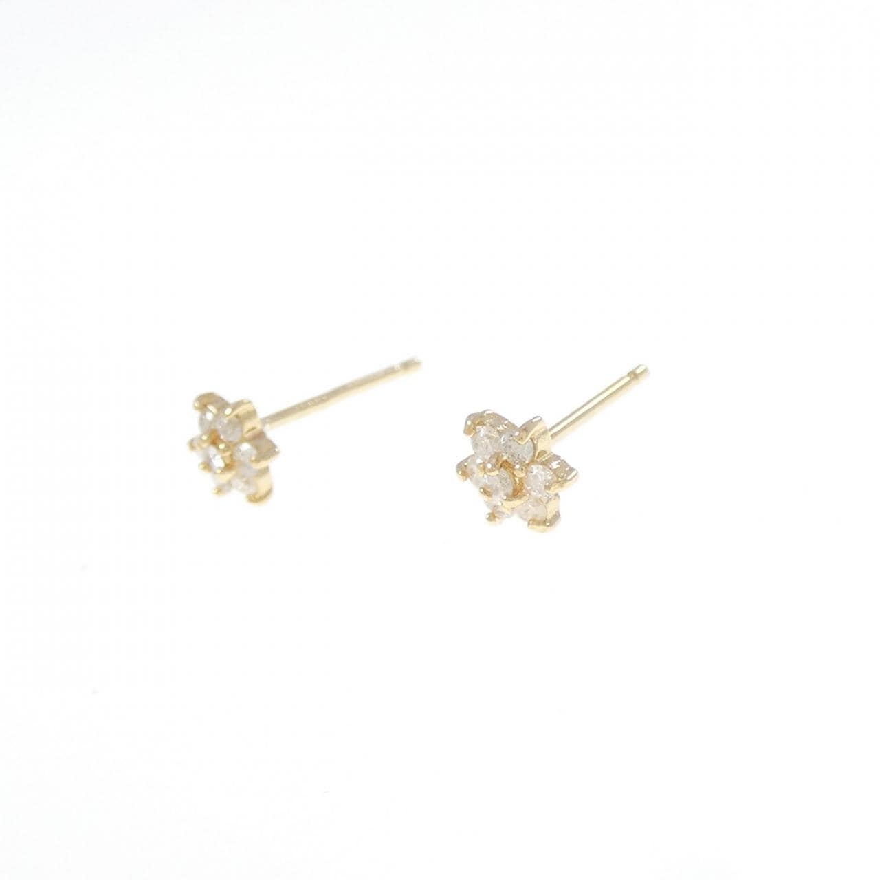 K18YG ダイヤモンド ピアス 0.14CT