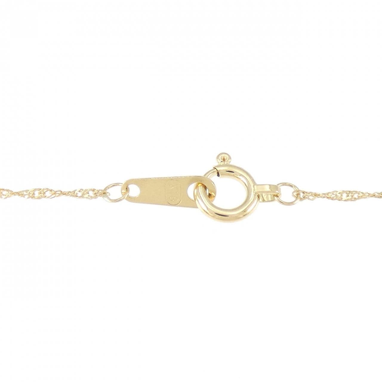 K18YG(frame) coin necklace