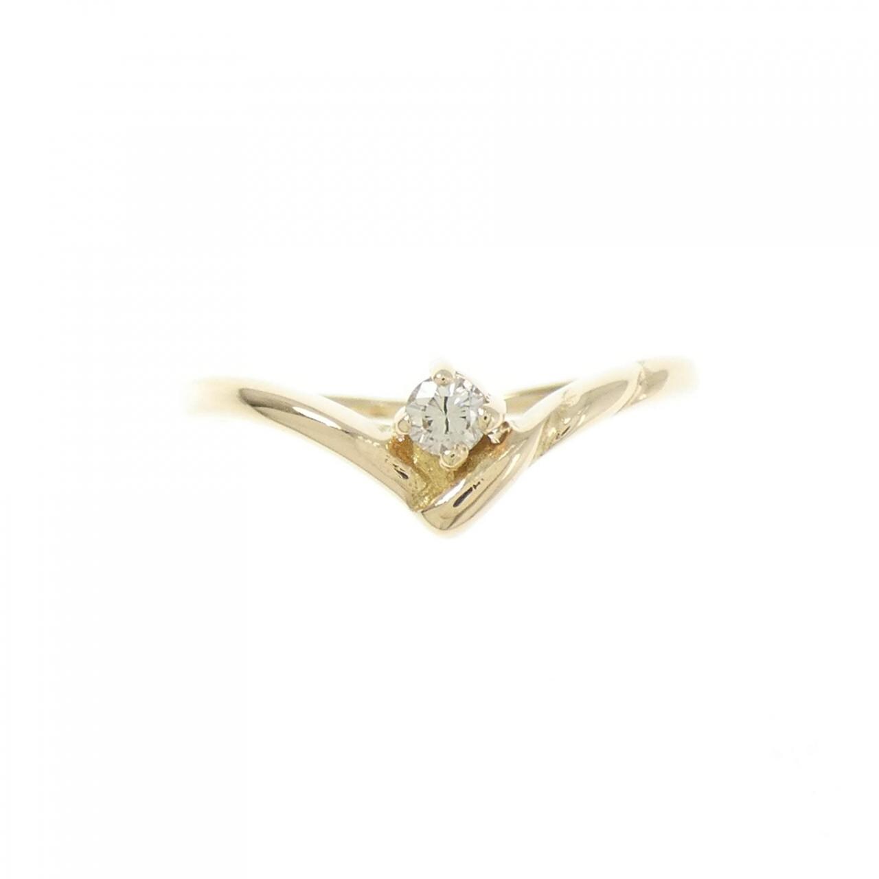 K18YG ダイヤモンド リング 0.07CT