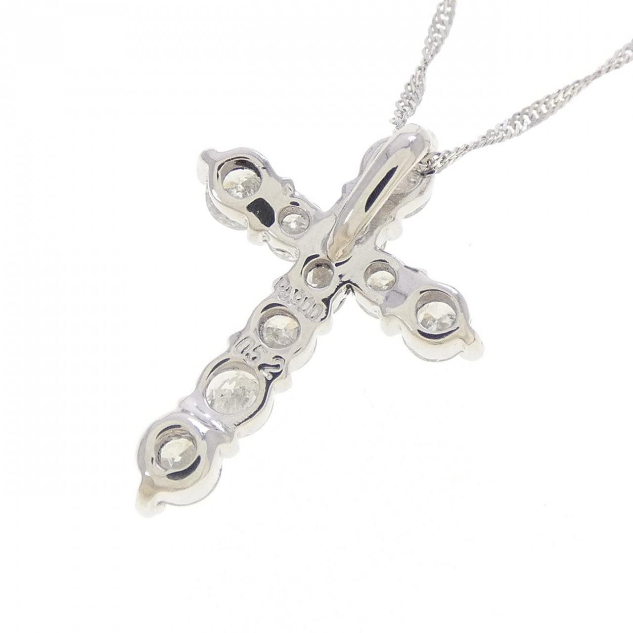 PT900/PT850 クロス ダイヤモンド ネックレス 0.52CT