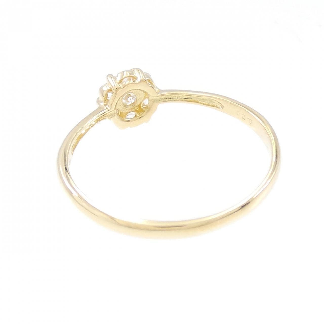 [Remake] K18YG flower Diamond ring 0.20CT