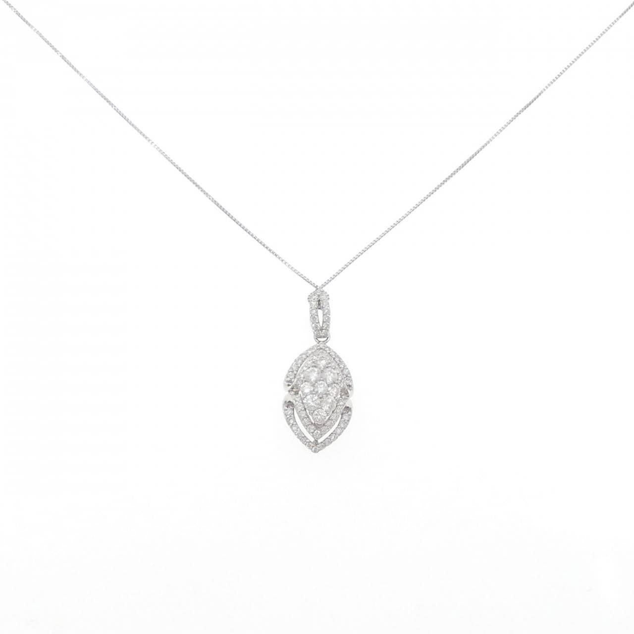 K18WG ダイヤモンド ネックレス 0.78CT