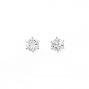 【リメイク】PT900/ST ダイヤモンド ピアス 0.308CT 0.317CT E VS2 VG-GOOD