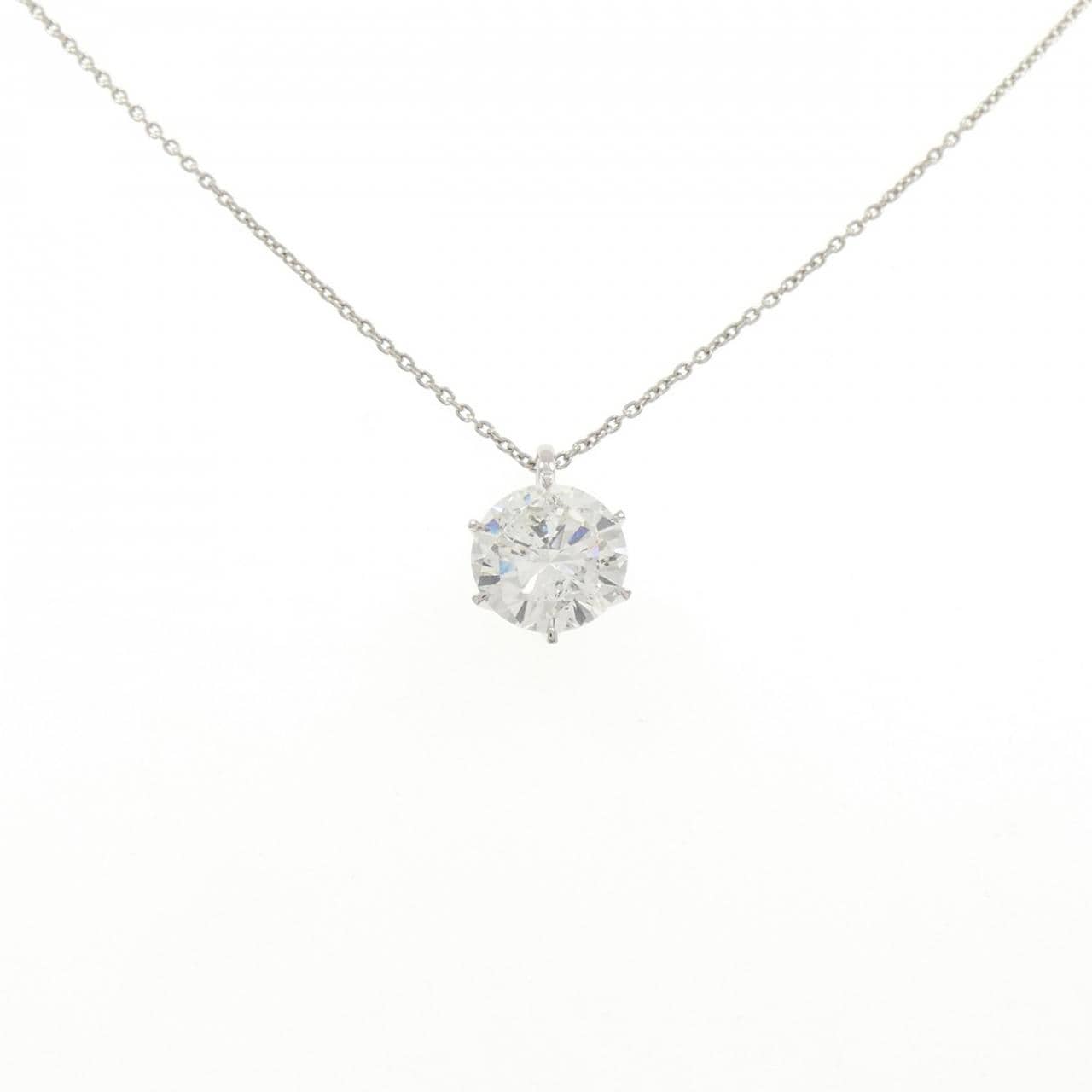 【リメイク】PT900/PT850 ダイヤモンド ネックレス 3.181CT H I1 Good