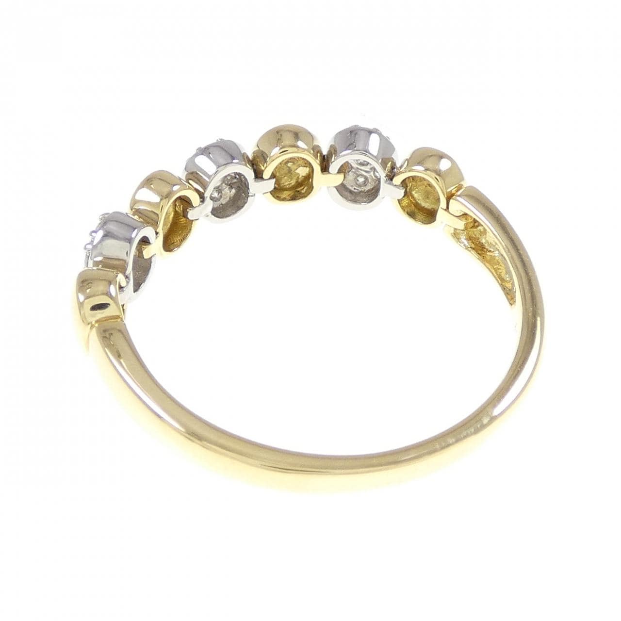 K18YG/PT950 ダイヤモンド リング 0.17CT